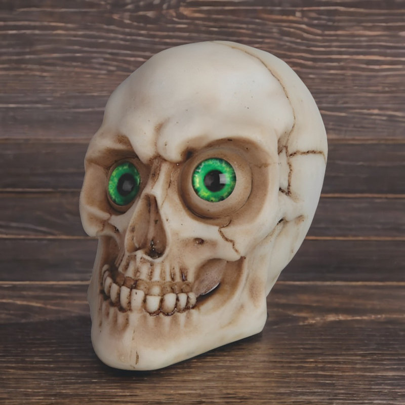 3.25"W Skull with Eye Figurine