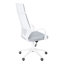Fauteuil de bureau ergonomique avec hauteur réglable et fonction pivotante, métal blanc à mailles grises, design contemporain pour bureau d'ordinateur