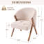 Chaises d'appoint modernes en tissu de velours avec structure en bois massif, chaises rembourrées pour le salon ou le coin lecture-782639059