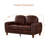 Compact Sofas 59 Inch PU Leather Loveseat, Classic Rolled Arm for Home