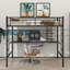 Lit mezzanine avec bureau et tablette