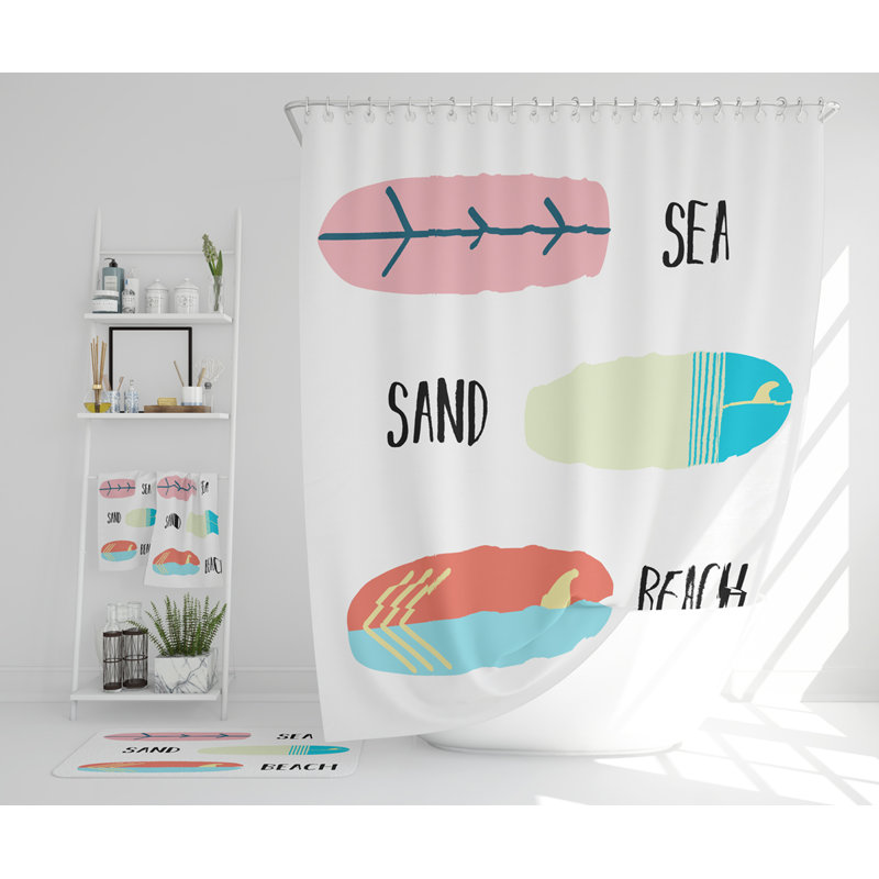 Nesma Polyester Shower Curtain Set