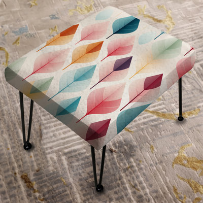 Pastel Scandinavian Geometric Shapes IV - Geometric Rectangle Ottoman