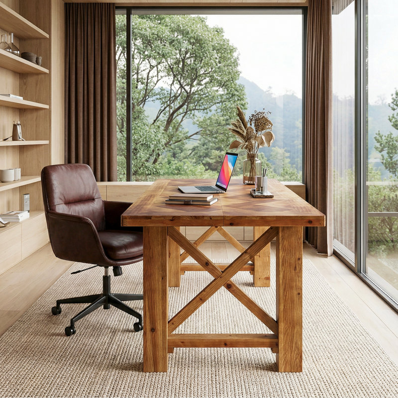 Solid Wood Computer Desk