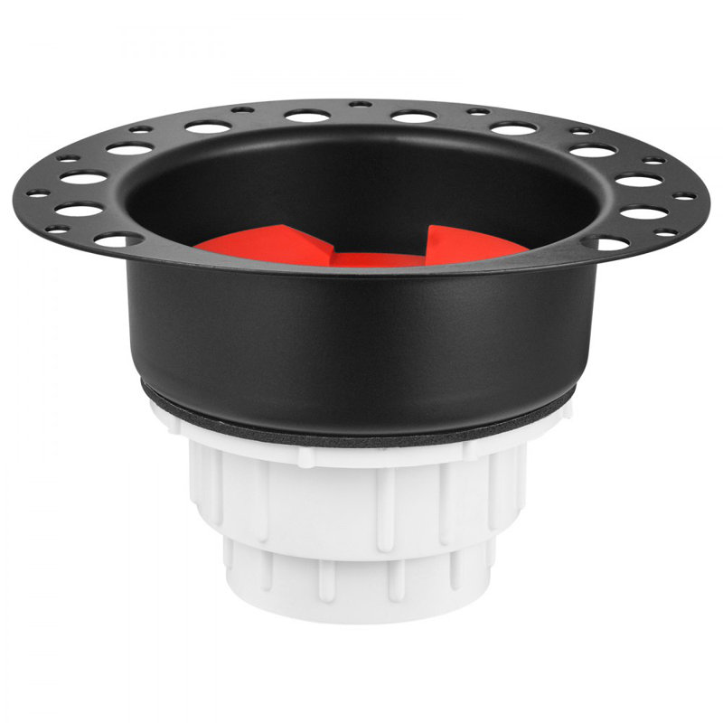 Ensemble de drain de baignoire autoportant avec 2 tuyaux de queue en laiton et adaptateur en PVC, Noir mat / blanc