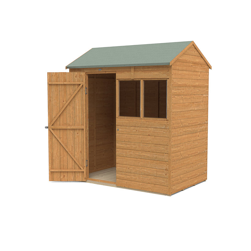 6 ft. W x 4 ft. D Wooden Shiplap Apex Garden Shed