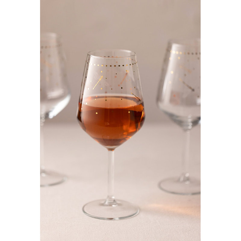 Ensemble de verres à vin Elegant (4 pièces), capacité 21,5 oz, 3,6 x 3,6 x 8,6 pouces | 100% verre, parfait pour les réceptions et les occasions spéciales | Lavage à la main recommandé pour la longévité, conception transparente