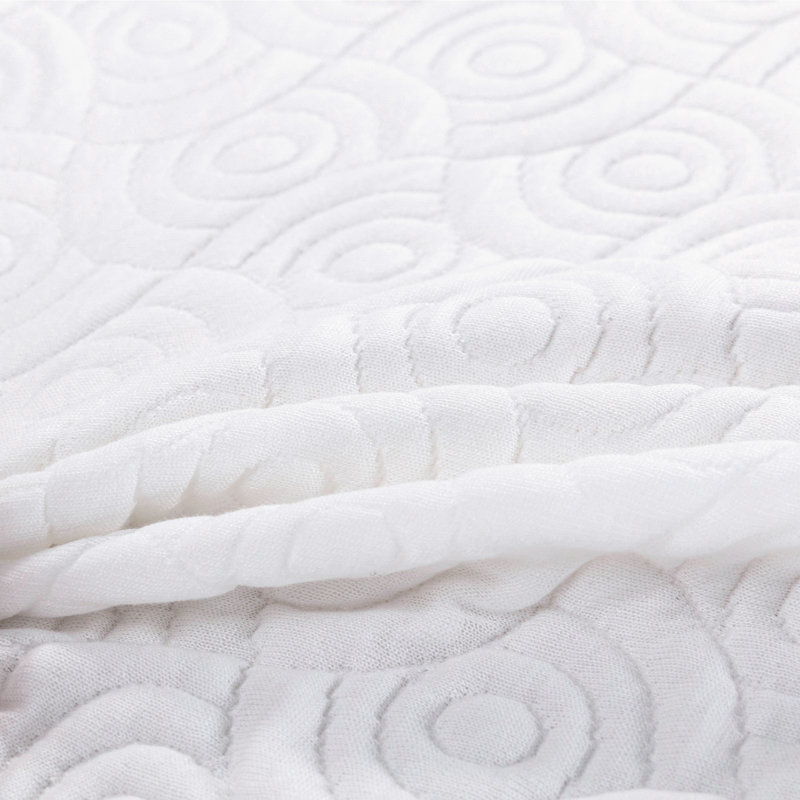 Matelas en mousse viscoélastique gélifiée moyenne 7 "avec infusions de thé vert Berryville, Grand lit
