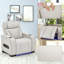 Fauteuil inclinable électrique de 38,25 po en cuir respirant avec accoudoirs carrés avec accoudoirs de rangement et appui-tête électrique-1021414858