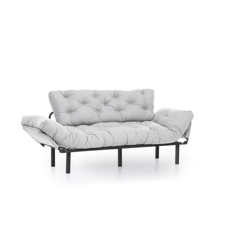 Canapé-lit 88,58 po, gris