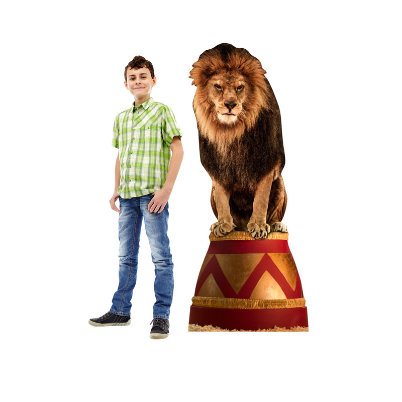 Life-Size Circus Lion Cardboard Stand-Up, 63" x 26"