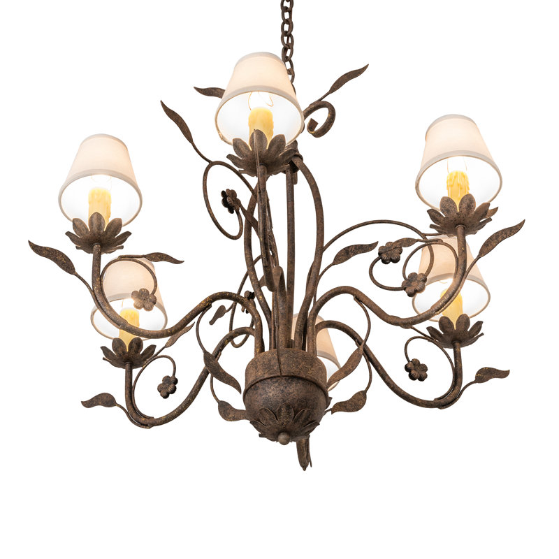 31" Wide Bordeaux 6 Light Chandelier