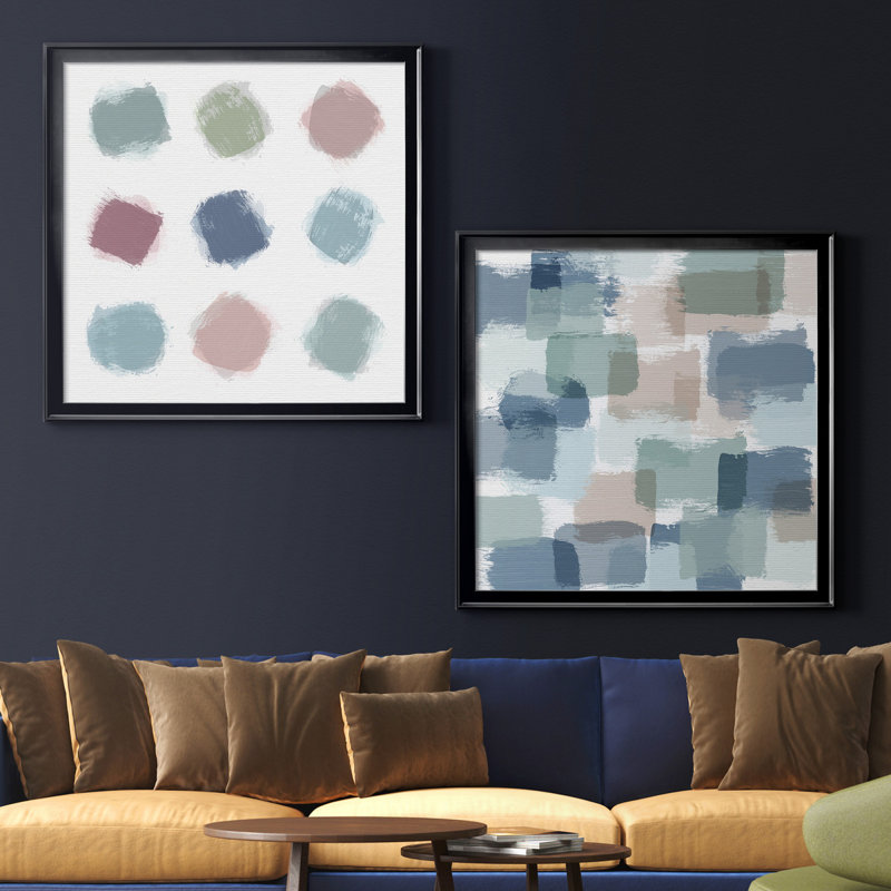 Dawn of Summer - ensemble de 2 reproductions d'art, H 17,5 po x l 35 po x P 1,5 po, Toile avec cadre noir, Pas de tapis