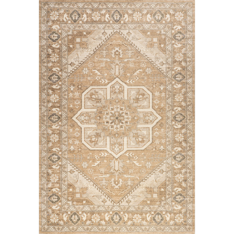 Evermore Medallion Wool and Cotton Area Rug, Rectangle 8'6" x 11'6"