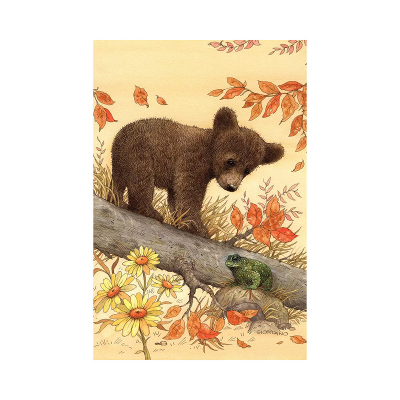Risky Bear Cub - Wrapped Canvas Print, 30.48 cm H x 45.72 cm W