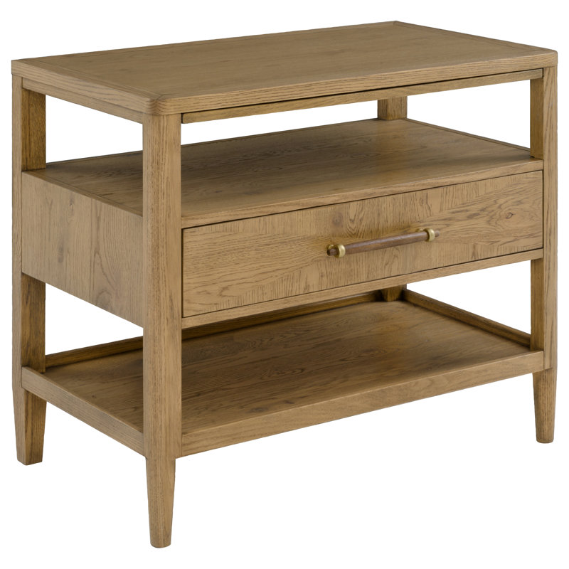 Maxwell 36'' W Solid Wood Nightstand, Sunlit Oak