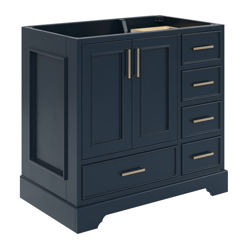 Peightyn 36.75'' Single Bathroom Vanity Base Only, Midnight Blue