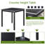 Ensemble de salle à manger 5 pièces à hauteur de comptoir: table carrée en bois et 4 chaises rembourrées, décoration en cristal-2135201886-2135201885