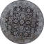 Wool Oriental Area Rug in Black/Light Green