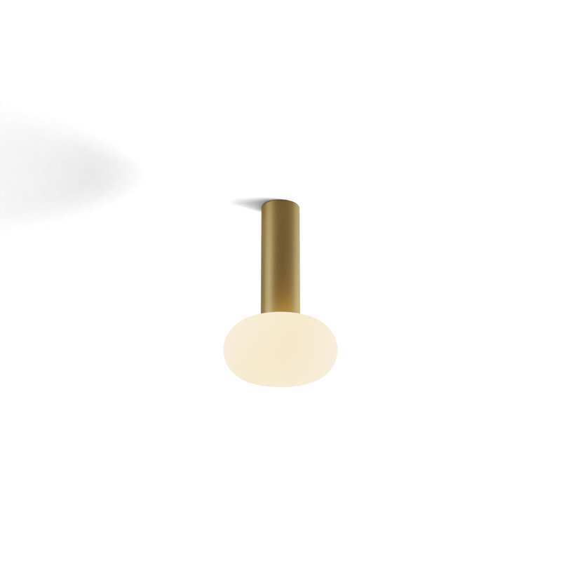 Combi 1 - Light LED Pendant, Brass, 6" H x 4.5" W