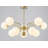 10 - Light Glass Globe Semi Flush Mount Light