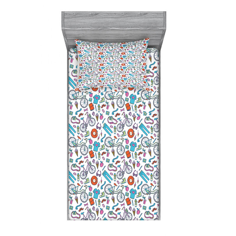 Microfiber Fitted Sheet, Twin Fitted Sheet with 1 Pillowcase