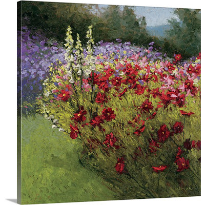 'Cosmos Garden I' by Shirley Novak Painting Print
