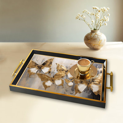 Élégant plateau en verre de 19,7 po x 11,4 po x 1,4 po | Fabrication 100% verre durable | Facile à nettoyer avec un chiffon humide | Idéal pour le service, la présentation décorative et l'organisation | Ajout élégant à la décoration intérieure