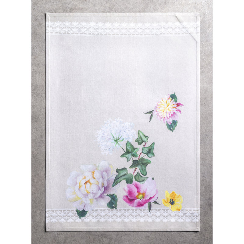 Ensemble de 3 serviettes à thé Pivoine