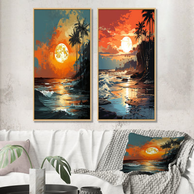 Coucher de soleil au bord de mer II