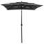 Oakhur 200 cm W X 200 cm D Hexagonal Market Parasol with Crank Lift-365148669