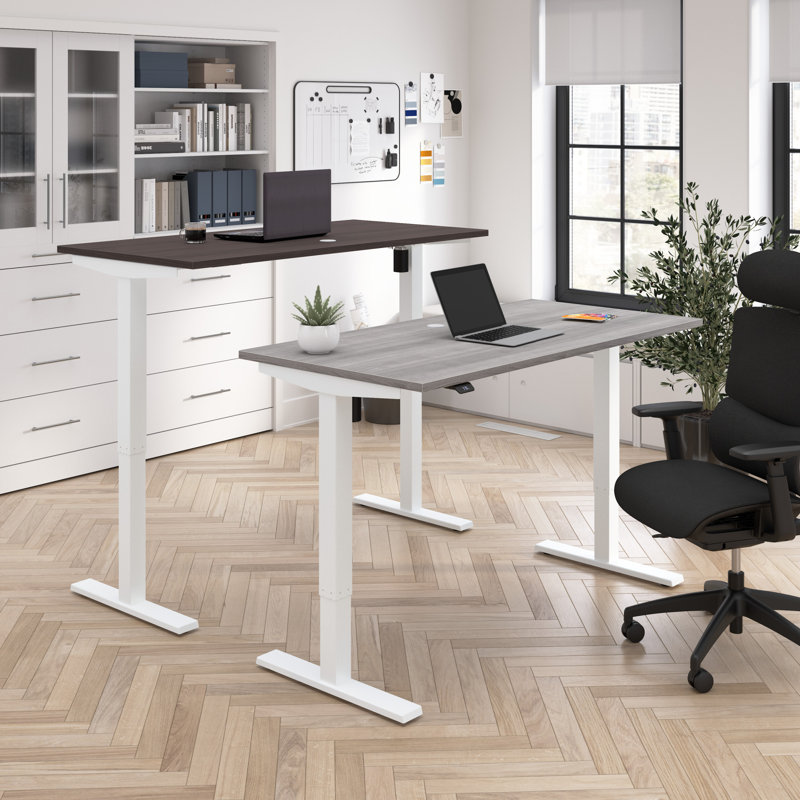 Bush Business Furniture Move 40 Series Electric Height Adjustable Standing Desk, Storm Gray, 27" H x 48" W x 24" D