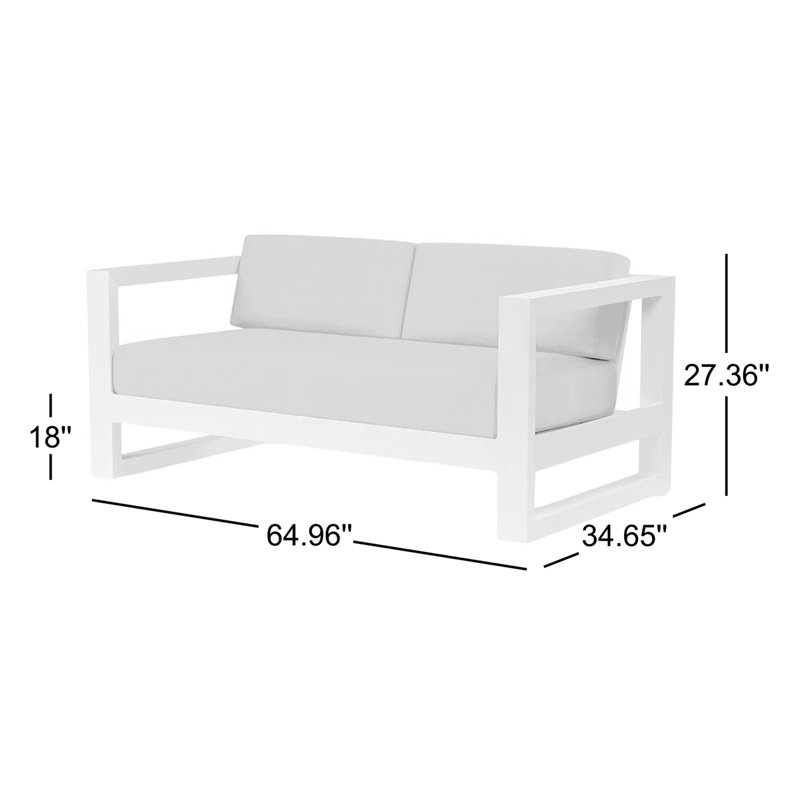 Newport Outdoor 2 - Seat Loveseat, Cast Silver Sunbrella®