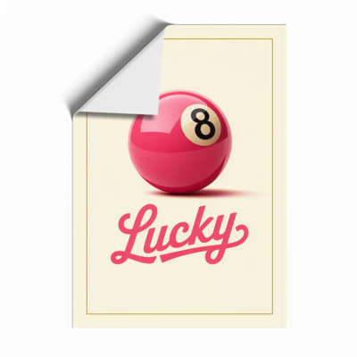 Lucky Number Eight Retro - Framed Print