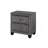 Sophia Modern Style Crystal Tufted 2-Drawer Nightstand Upholstered With Velvet Fabric Made With Wood In Gray