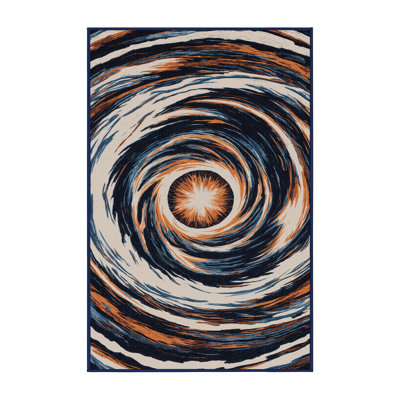Machine Washable Space Purple Area Rug