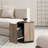 Hexagonal Rural Style Garden Retro with Drawer Living Room Corner Table Bedroom Bedside Table , Textured
