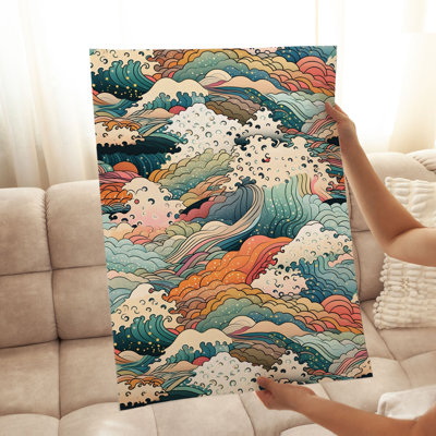 Beach and Coastal Japanese Waves IV Nautical Unframed Art Print