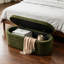 Banc de rangement avec repose-pieds ovale en sherpa-130120216