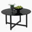 Table basse ronde avec plateau en verre