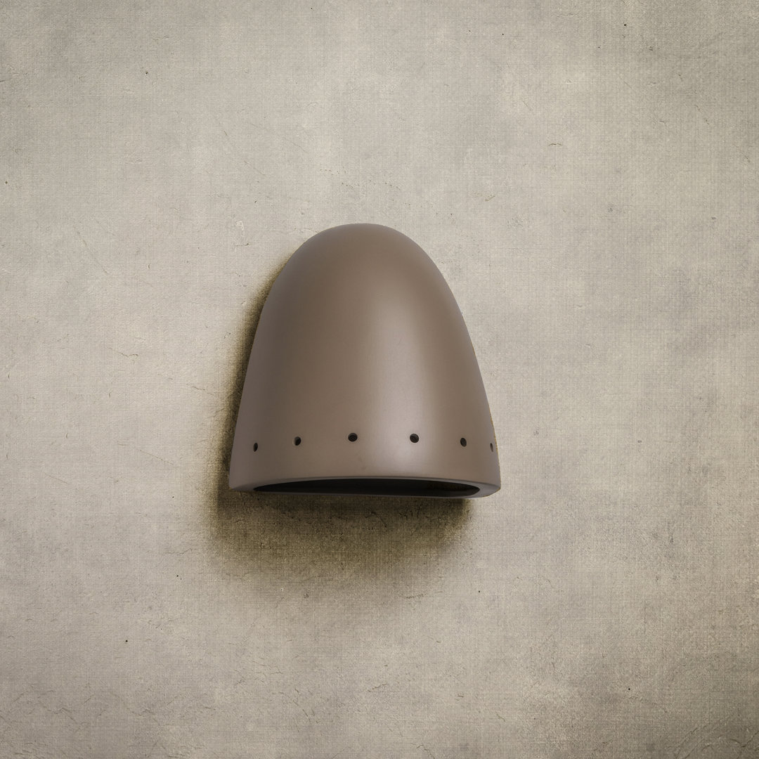 Charleus Flush Mount Ceramic Outdoor Wall Lights, LED Bulb Included Ivy Bronx 