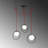 3 - Light Black/Red Cluster Pendant