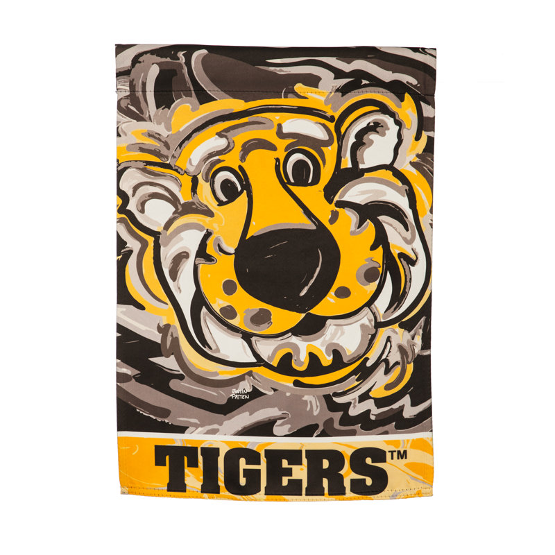 Drapeau de jardin en polyester 18 po x 13 po Université du Missouri