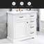 Meuble-lavabo 36 po avec lavabo, lavabo en céramique, 2 tiroirs basculants, charnières de porte à fermeture en douceur-209628422