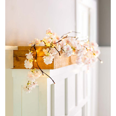 72'' in. Lighted Faux Cherry Blossom Garland