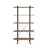 Industrial 5-Shelf Bookcase In Rustic Oak And Black, Suits Various Decor Styles Home Black With 5 Shelves, Reliable For Daily Use