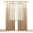 2 Panels Ombre Sheer Curtains - Faux Linen Gradient Semi Voile Grommet Top Drapes for Bedroom and Living Room Decor-968417355-968417345