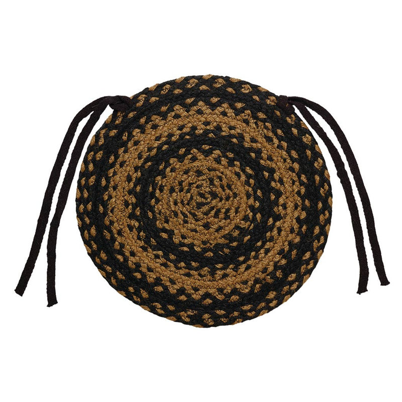 Cataleta Outdoor Dining Chair Chair Pad, Black/Beige