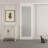 80" Hidden Style Track White Primed 1-Lite Frosted Glass Sliding Barn Door With Hardware Kit（No Assembly Required）-100895775
