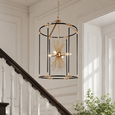 Marval 4-Light Dimmable Modern Lantern Cylinder Chandelier